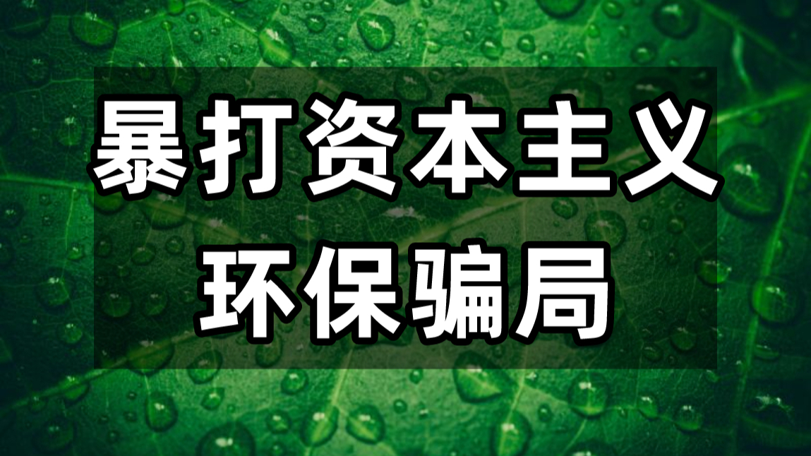 中国的环保,不需要资本主义来教育。